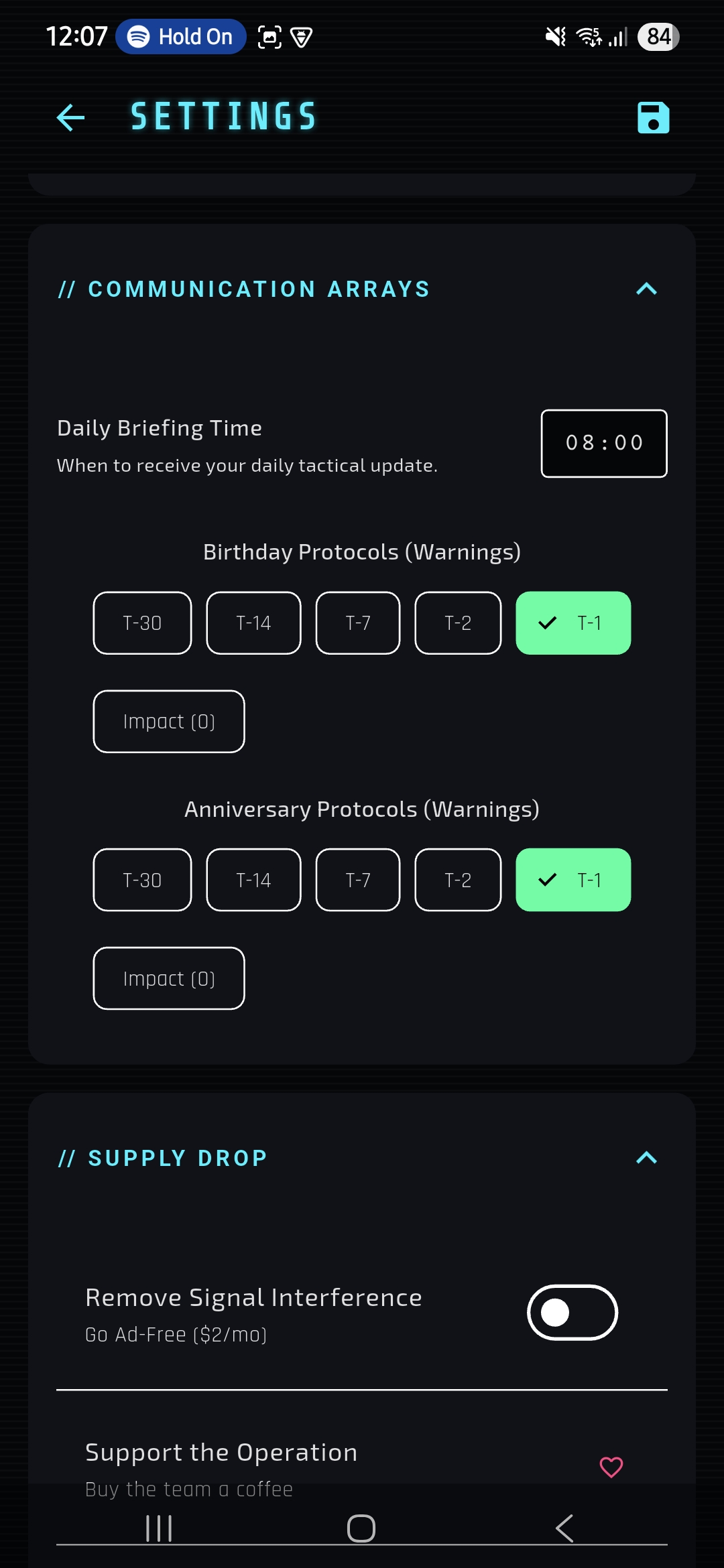 App screenshot for the gallery showing tips. Recommended size: 300x650.